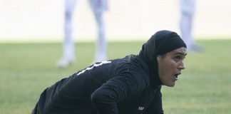 Football : une gardienne iranienne soupçonnée d’être un homme Zorro Kouadei, gardienne de l'équipe iranienne de football