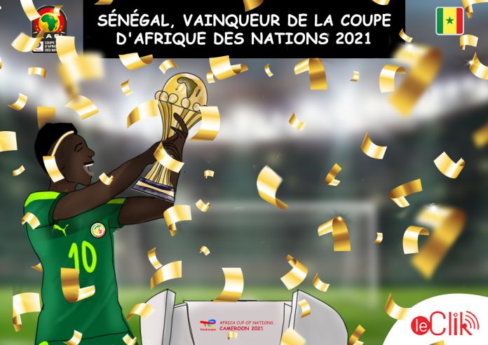 [Illustration] Sénégal, vainqueur de la CAN 2021 - par Le clik