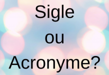 différence sigle acronyme