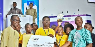 L'équipe de l'Université de Lomé, championne de la première édition de C'est du Génie. Lomé, 18 juin 2022.