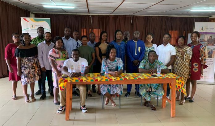 Ensemble des participants à l'assemblée générale élective du bureau des jeunes de MenEngage Togo. Lomé, le 28 mars 2023.
