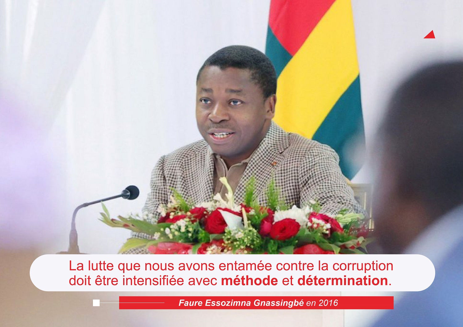 Citation de Faure E. Gnassingbé sur la lutte contre la corruption